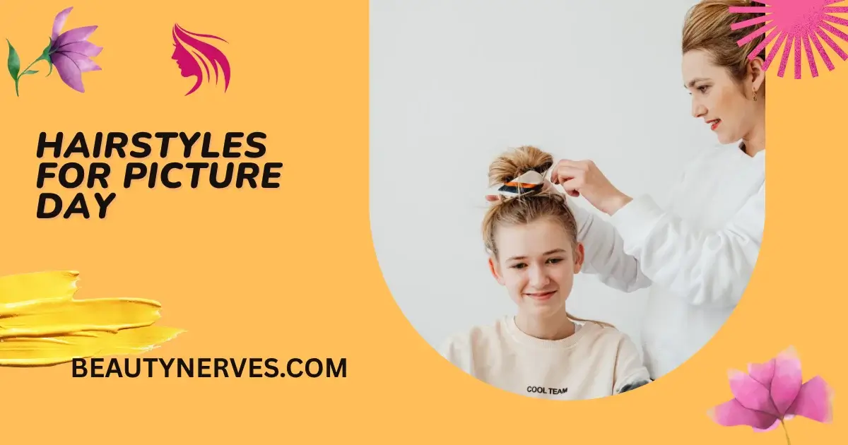 A kid having hairstyles for picture day