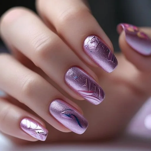 Beautiful purple nails