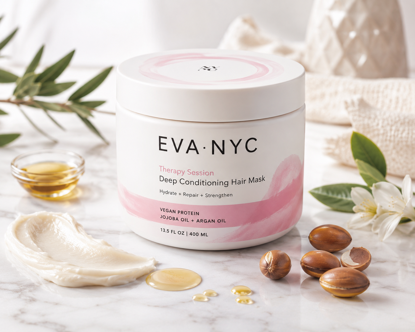 Eva NYC Therapy Session Deep Conditioning Hair Mask product jar