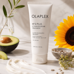 Olaplex No.3PLUS Complete Repair Treatment with avocado and cream texture