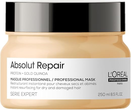 L'Oréal Professionnel Paris Absolut Repair Hair Mask - Nourishing Protein Treatment For Dry & Damaged Hair, Hydrates, Repairs Damage & Adds Hair Shine, Color Safe