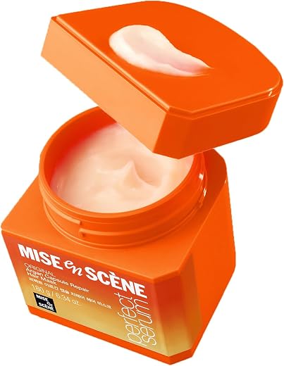 Mise En Scene Argan Oil Repair Hair Masks - Protein Hair Mask Argan Capsule for Damaged Hair | Deep Conditioning for Dry Hair | For Split Ends | Damaged & Frizzy | Anti Humidity 6.34 Fl. Oz.