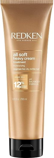 Redken All Soft Heavy Cream Mask Treatment- Moisturizing Deep Conditioner Treatment For Dry Hair, Softens and Smooths Hair, With Argan Oil