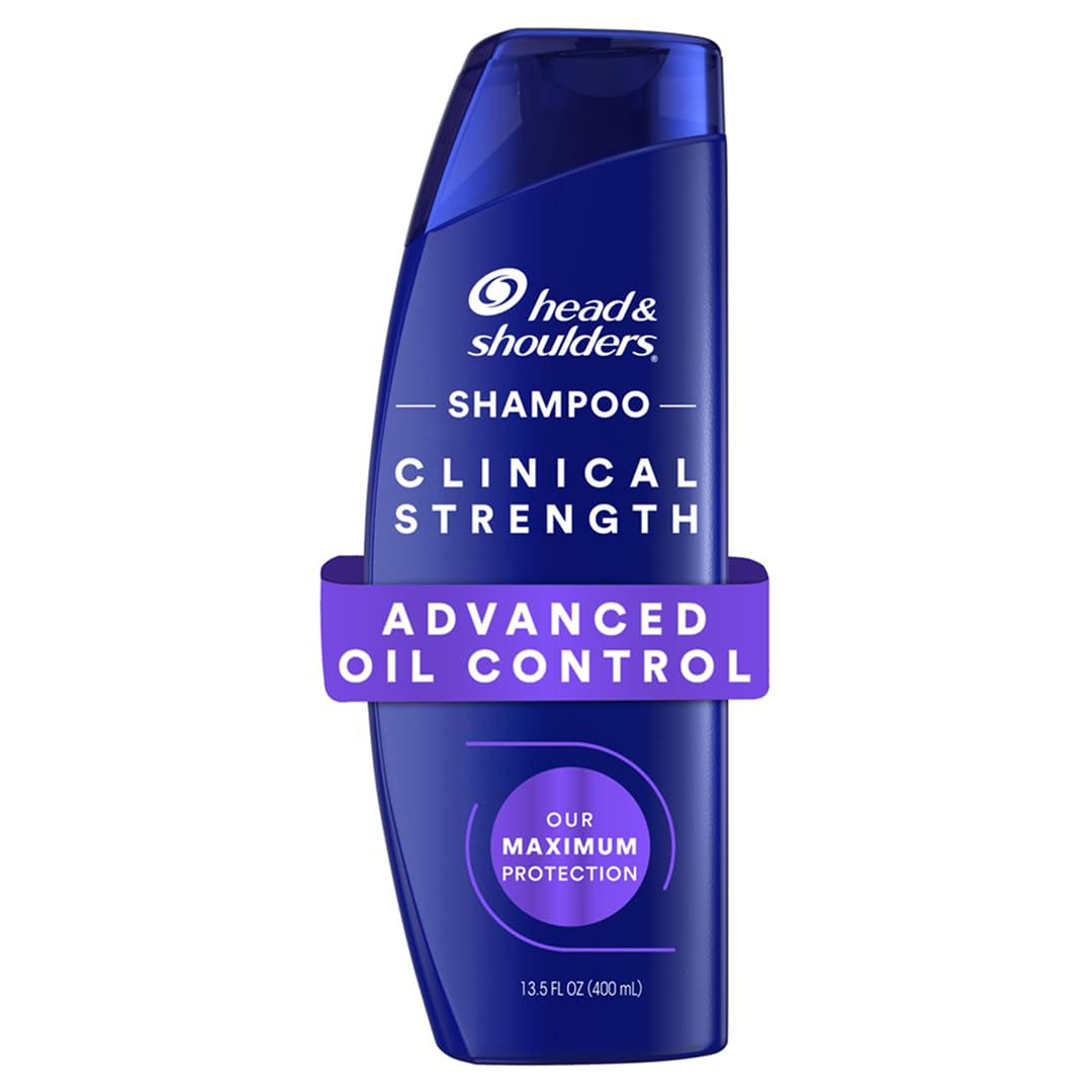 Head & Shoulders Clinical Strength Advanced Oil Control Anti-Dandruff Shampoo, 1% Selenium Sulfide, Stubborn Dandruff, 13.5 fl oz