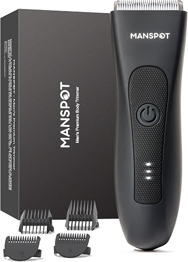 MANSPOT Manscape Groin & Body Hair Trimmer for Men, Electric Pubic Shaver