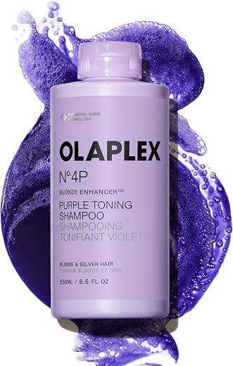 Olaplex N°.4P Blonde Enhancer Purple Shampoo | Toning Hair, 250 mL | For Blonde, Lightened & Grey Hair; Violet Toning Agents; Suitable for All Hair Textures