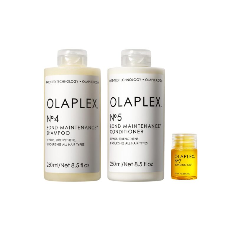OLAPLEX Wash & Shine Hair Kit | Shampoo & Conditioner Set, Bonding Oil | For Medium-To-Coarse Hair; Color-Safe, Sulfate-Free Formula For All Hair Types And Textures