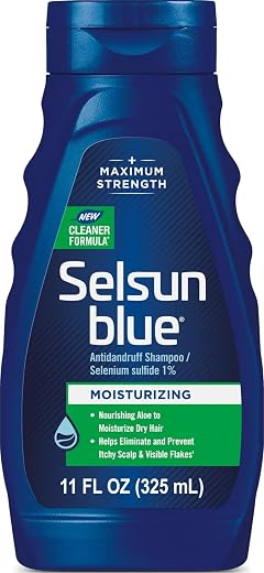 Selsun Blue Moisturizing Antidandruff Shampoo, Maximum Strength Scalp Treatment With Selenium Sulfide, 11 fl. oz.