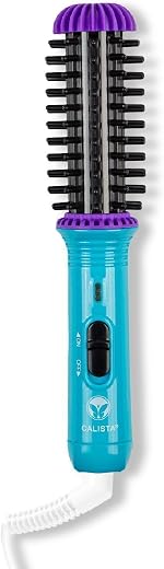 CALISTA GoGo Mini Heated Round Brush, Corded On-the-Go Styling, Berry Burst