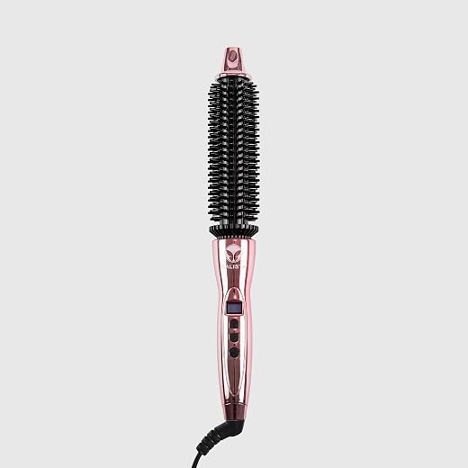 CALISTA Perfecter Heated Round Brush, Waves & Shoulder Hair, 1", Rose Gold