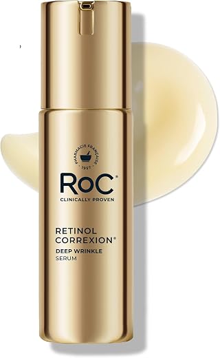 RoC Retinol Correxion Deep Wrinkle Retinol Face Serum, Ascorbic Acid, 1 0z