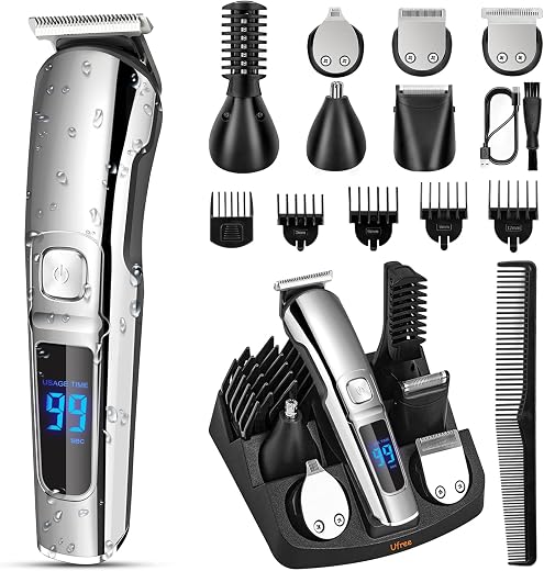 Ufree Beard Trimmer for Men, Waterproof Electric Razor, Grooming Kit