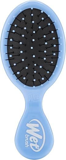 Wet Brush Squirt Detangling Brush, Sky, Mini Detangler, No Tangle Ultra-Soft IntelliFlex Bristles, Wet & Dry Styling Hairbrush for Women & Men, All Hair Types